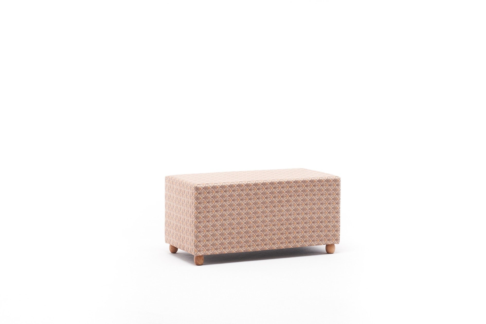 Pouf in tessuto Flora Rectangle Multicolore (4)
