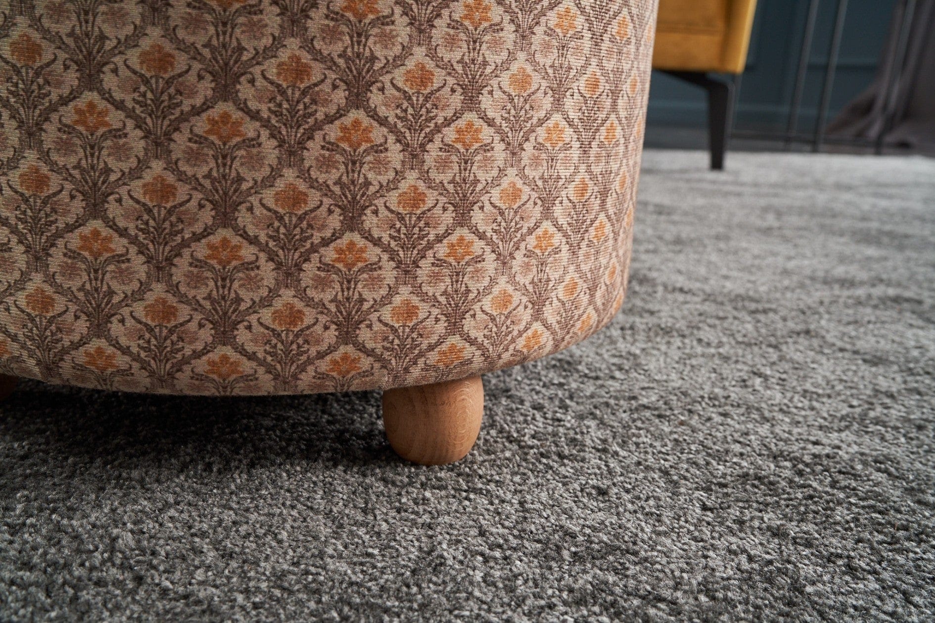 Pouf in tessuto Flora Round Multicolore (3)