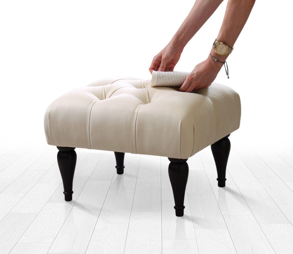 Pouf in tessuto Floral Crema (3)