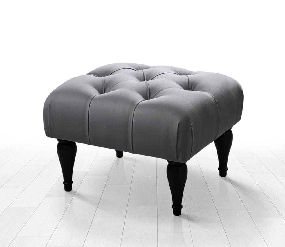 Pouf in tessuto Floral Grigio