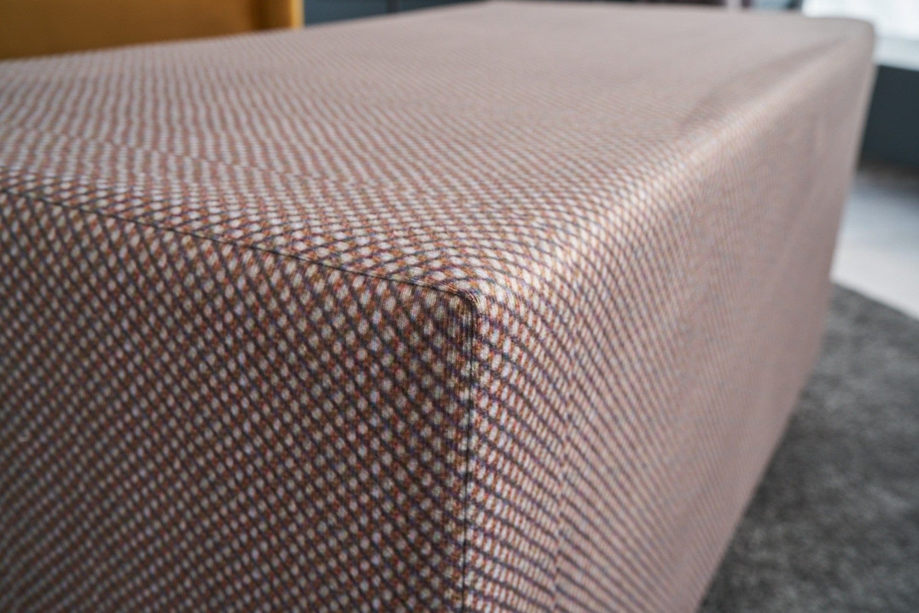 Pouf in tessuto Helen Rectangle Multicolore (4)