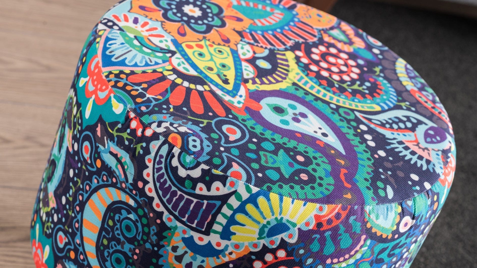 Pouf in tessuto Liza II Multicolore (2)