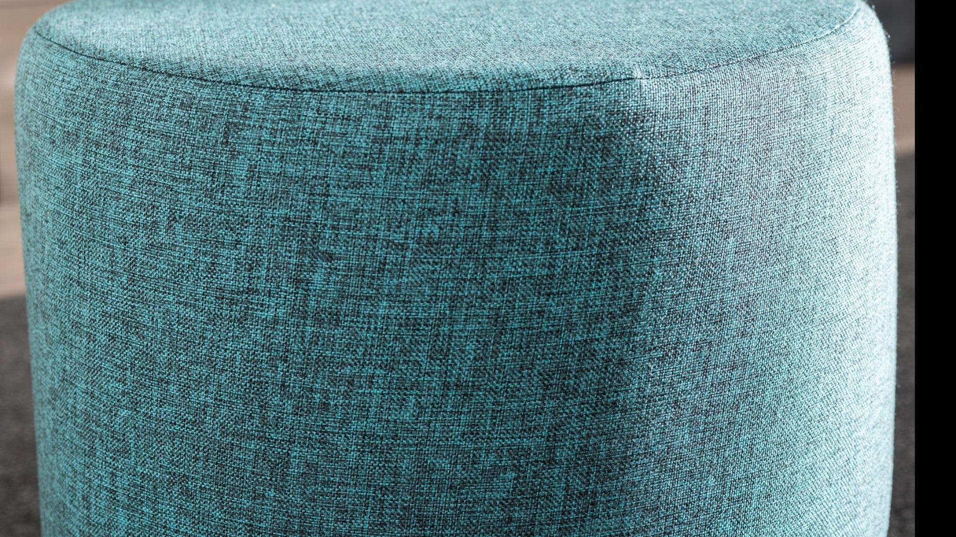 Pouf in tessuto Liza Turchese (3)