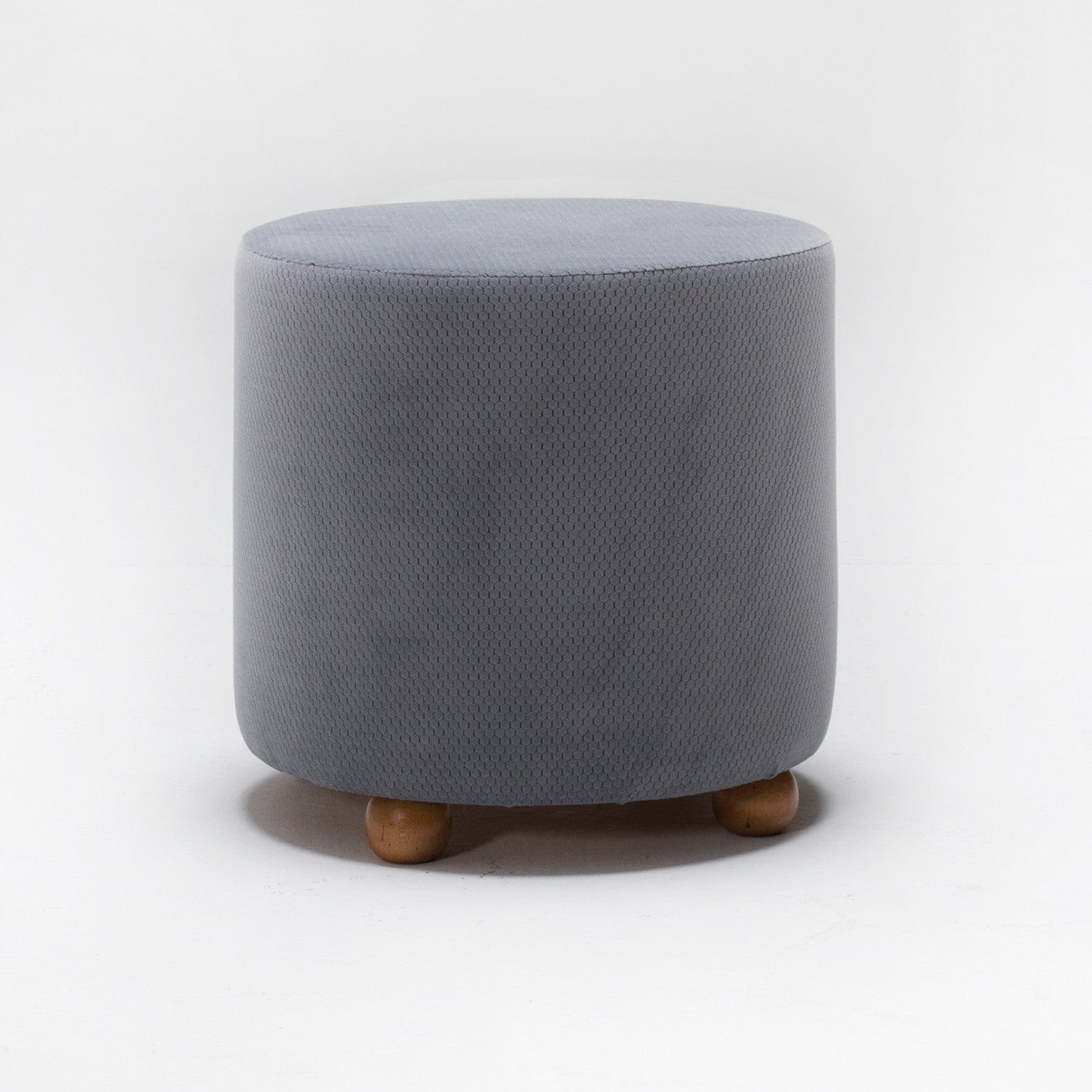 Pouf in tessuto Mario Grigio