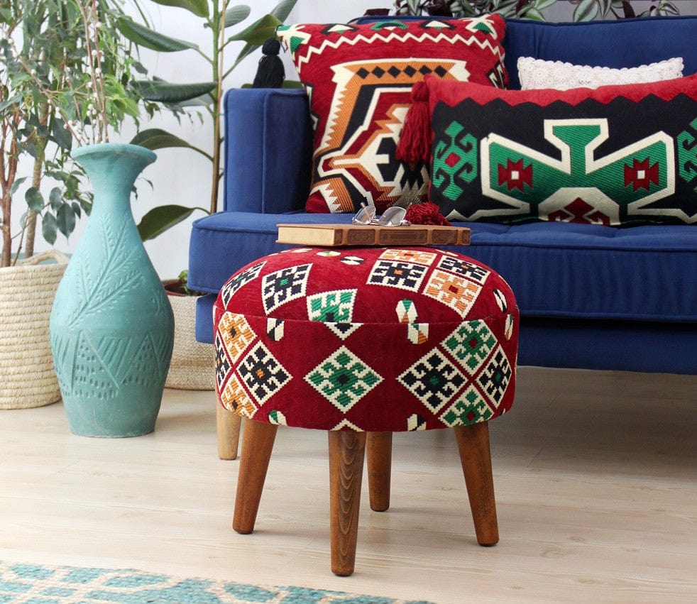 Pouf in tessuto Melik Patch II Multicolore (4)