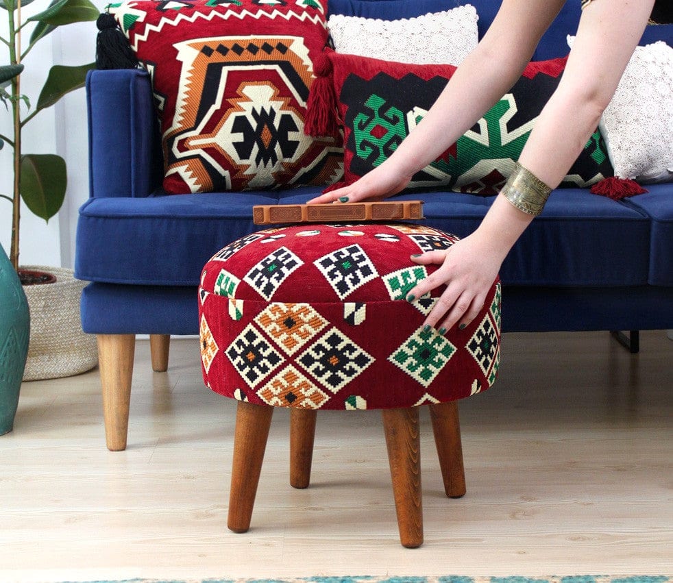 Pouf in tessuto Melik Patch II Multicolore (5)