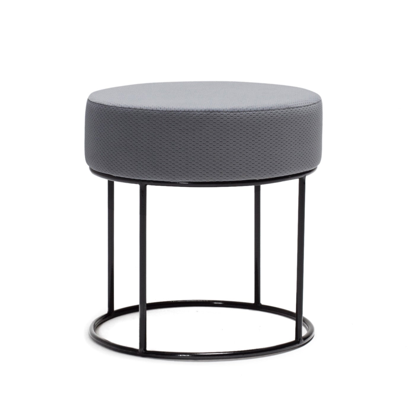 Pouf in tessuto Moon Grigio (1)