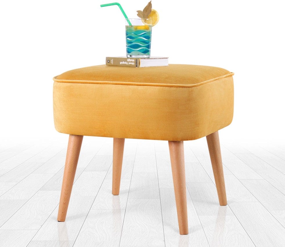 Pouf in tessuto Moouv Giallo