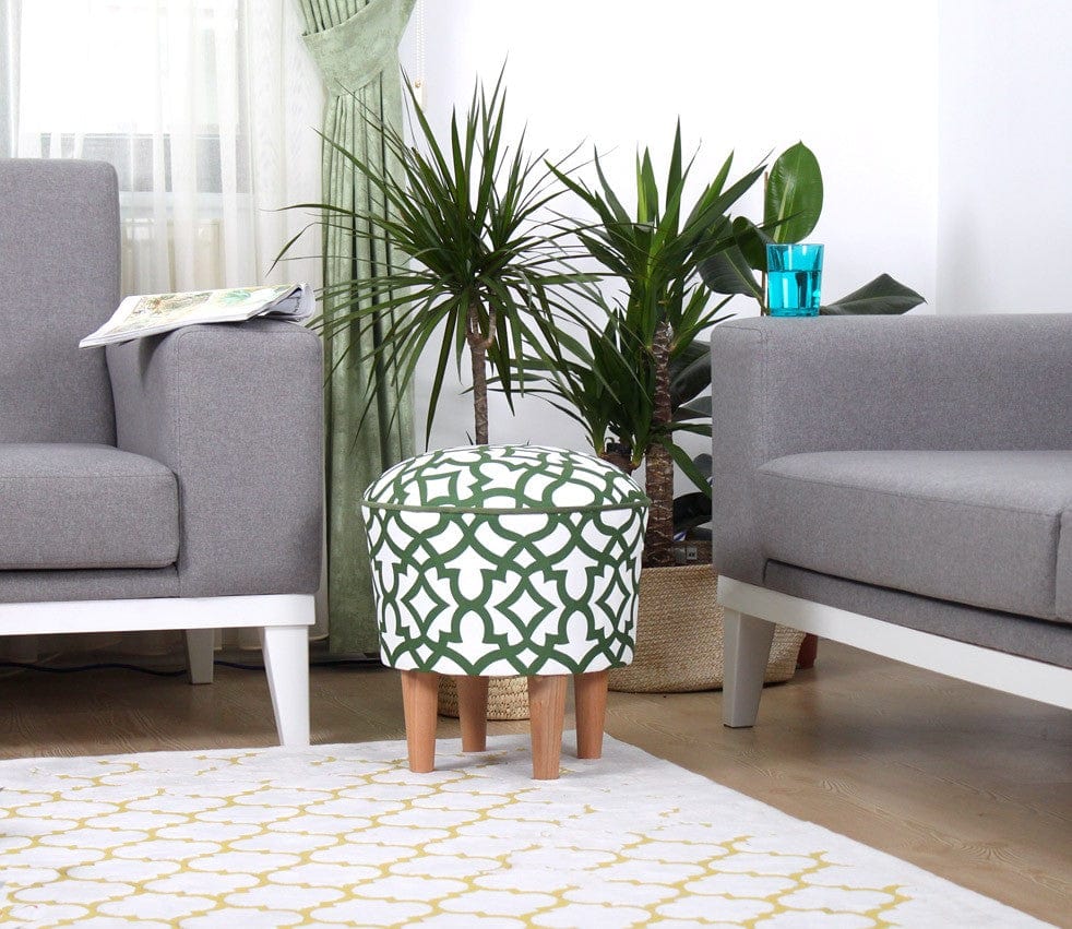 Pouf in tessuto Moss Verde (2)