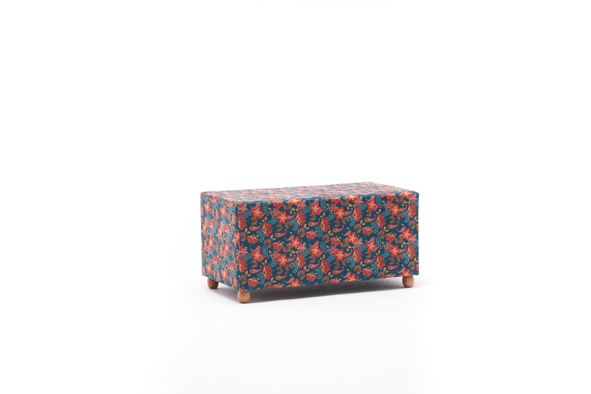 Pouf in tessuto Nergis Rectangle Multicolore (4)