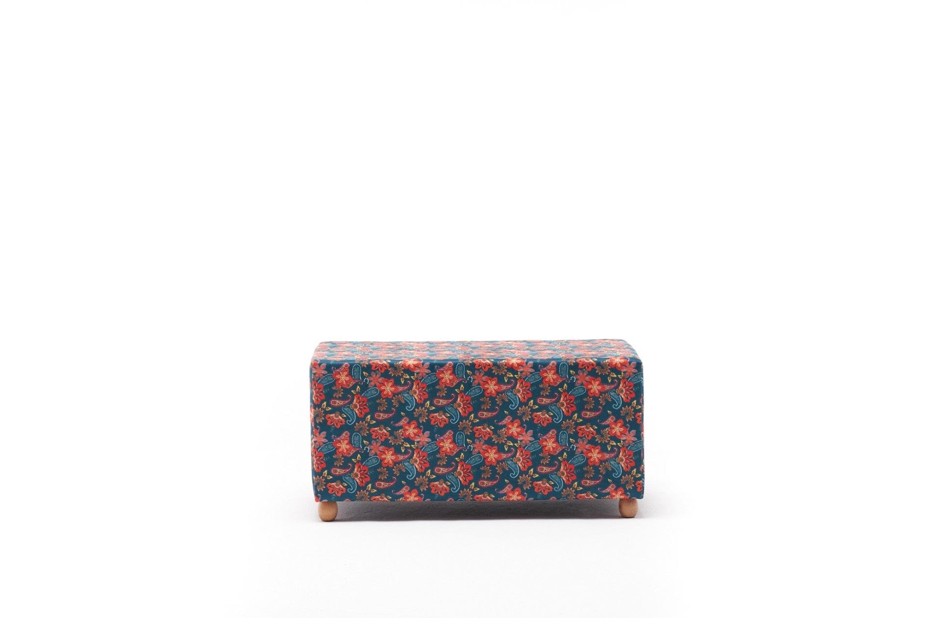 Pouf in tessuto Nergis Rectangle Multicolore (5)