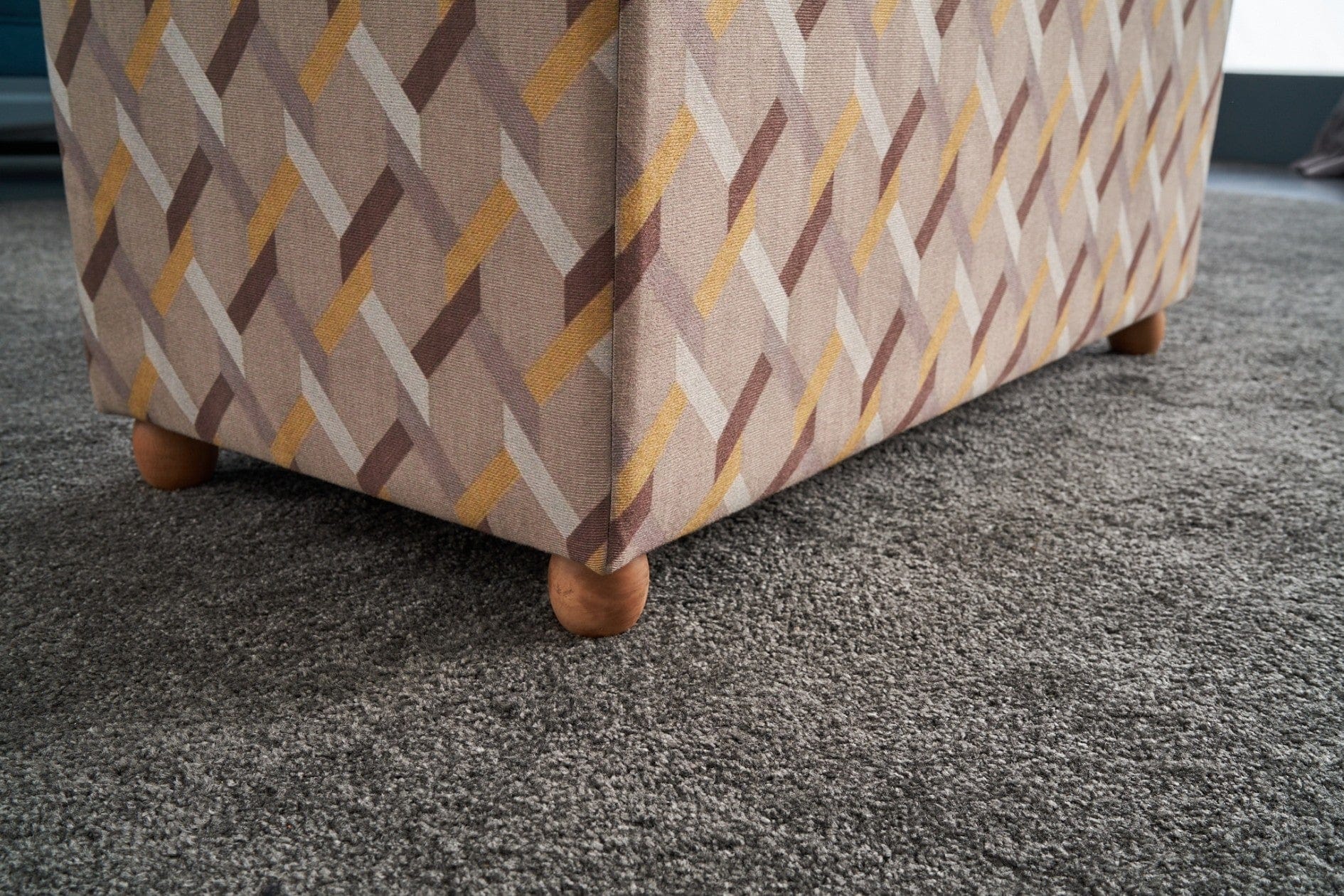 Pouf in tessuto Perla Rectangle Multicolore (2)