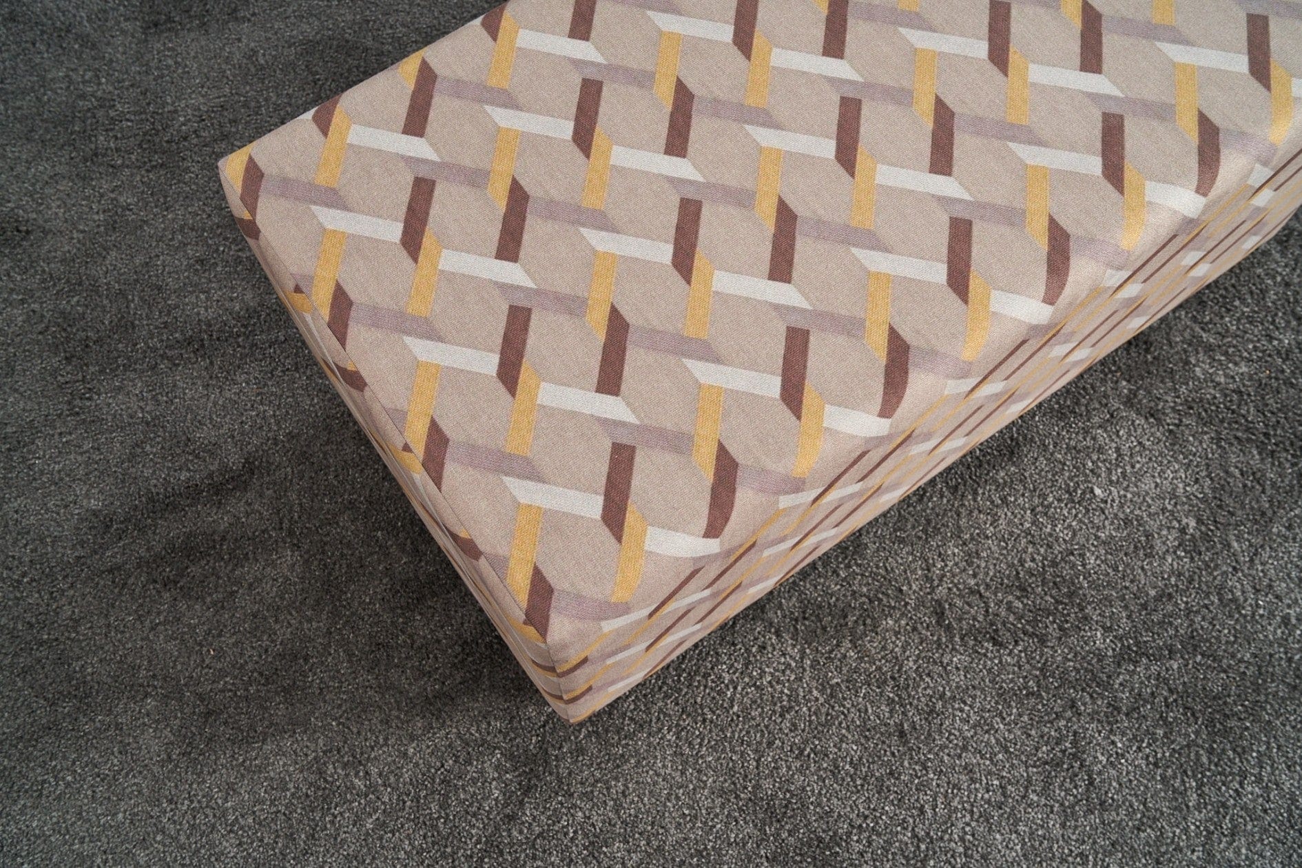 Pouf in tessuto Perla Rectangle Multicolore (3)