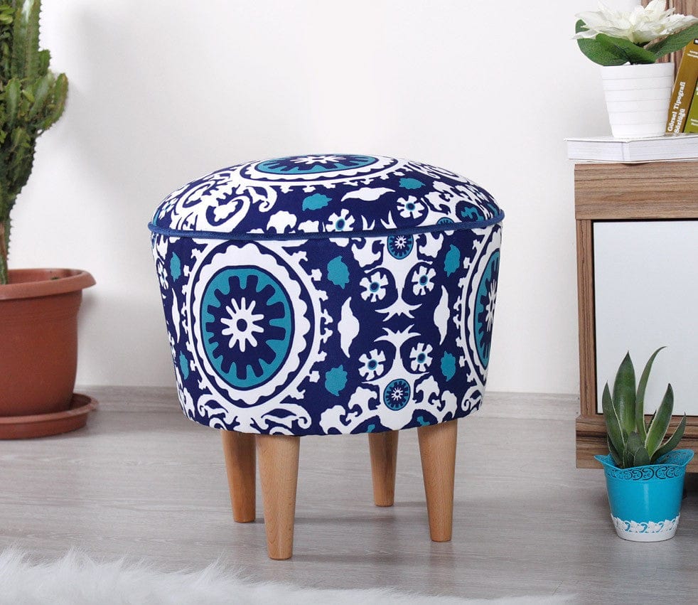 Pouf in tessuto Sky Patch I Blu (3)