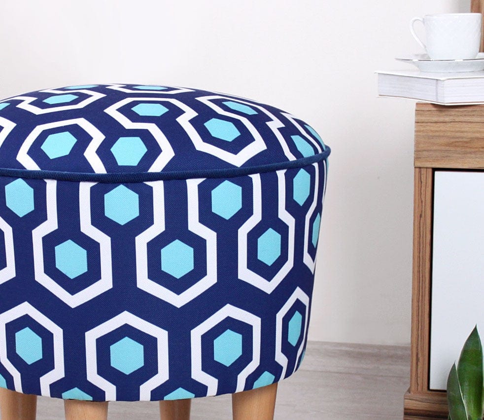 Pouf in tessuto Sky Patch II Blu (3)