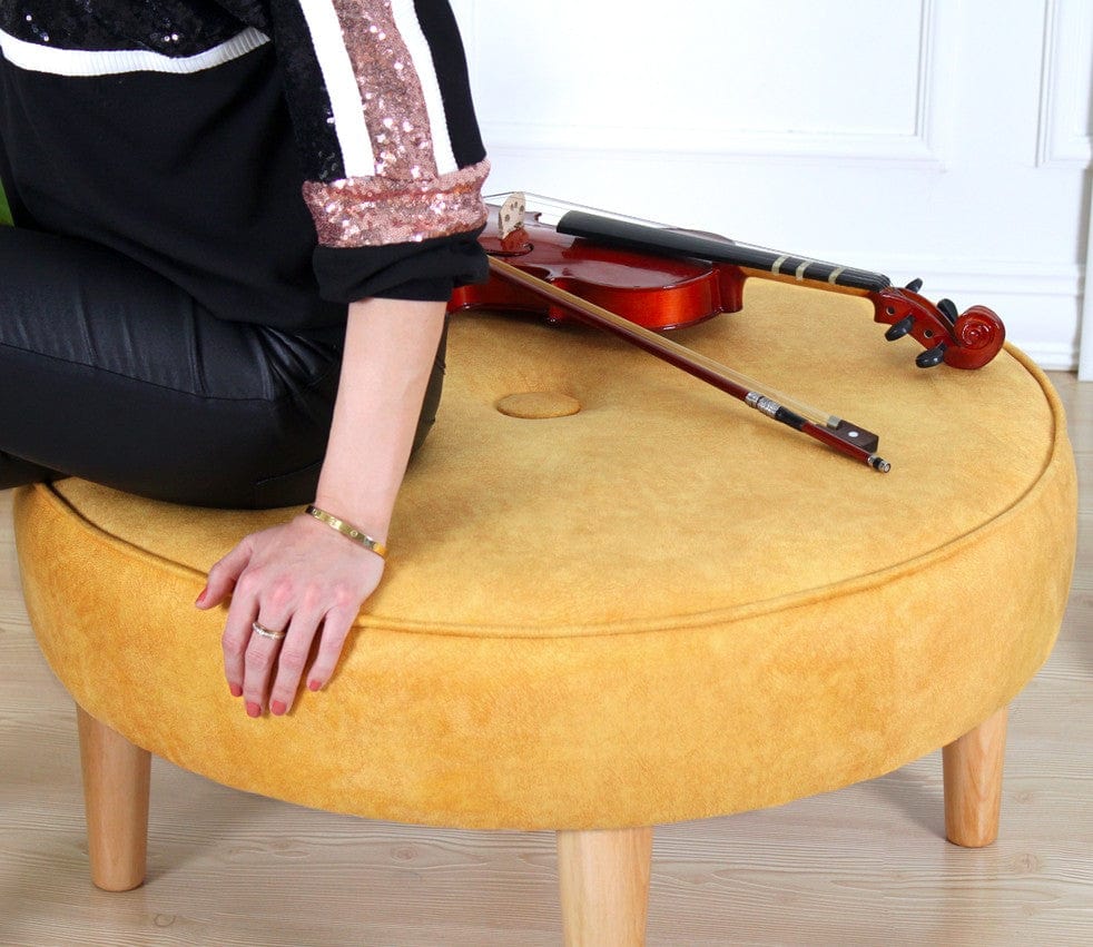 Pouf in tessuto Sunset Giallo (2)