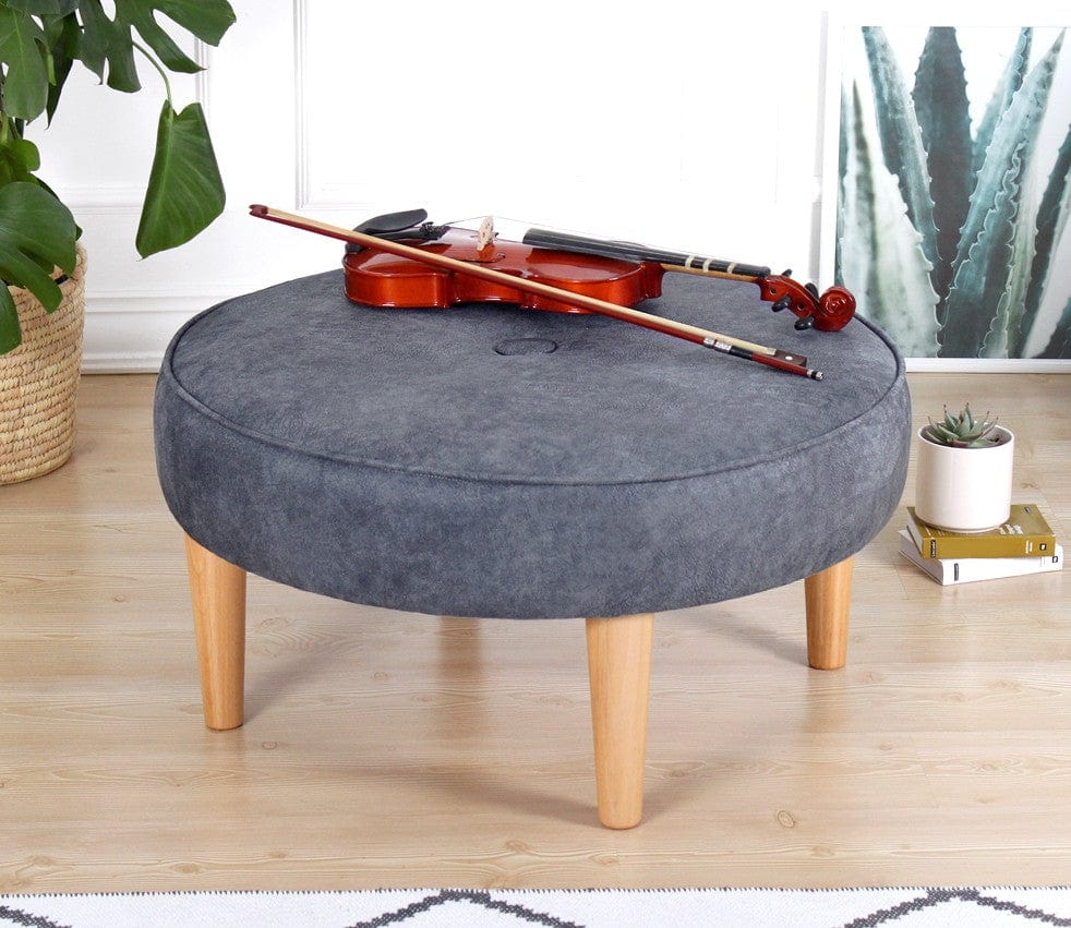 Pouf in tessuto Sunset Grigio (1)