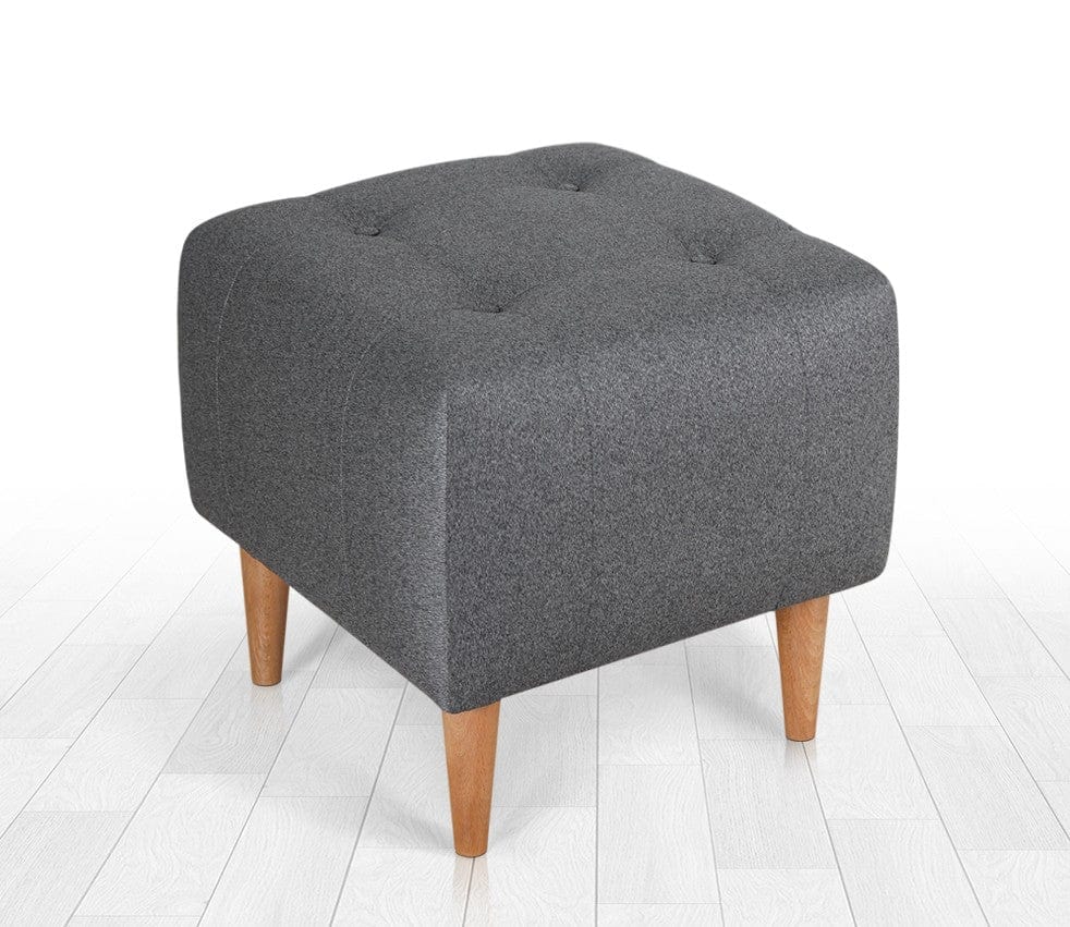 Pouf in tessuto Tomp Grigio