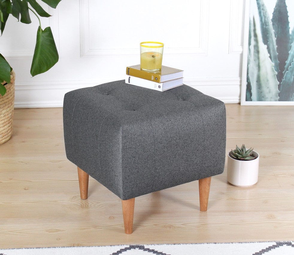 Pouf in tessuto Tomp Grigio (1)