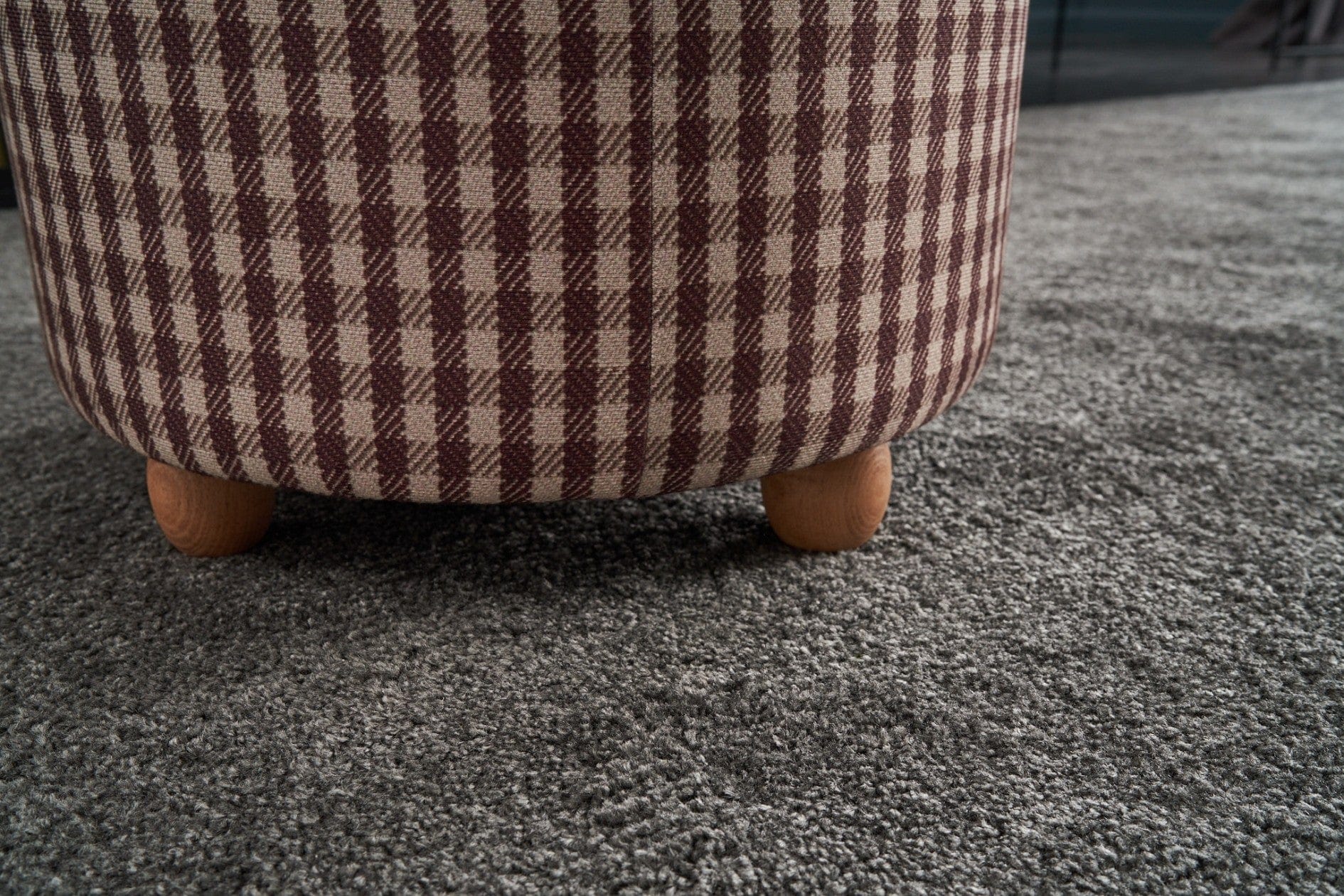 Pouf in tessuto Vera Round Multicolore (2)