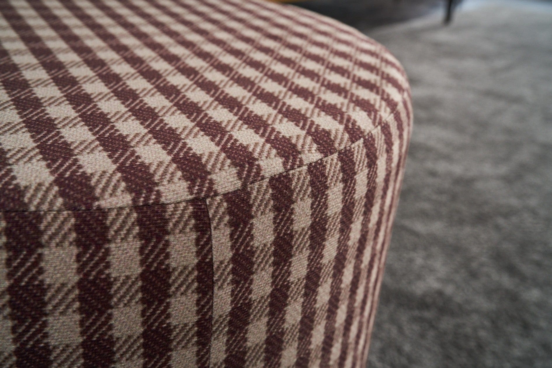 Pouf in tessuto Vera Round Multicolore (3)