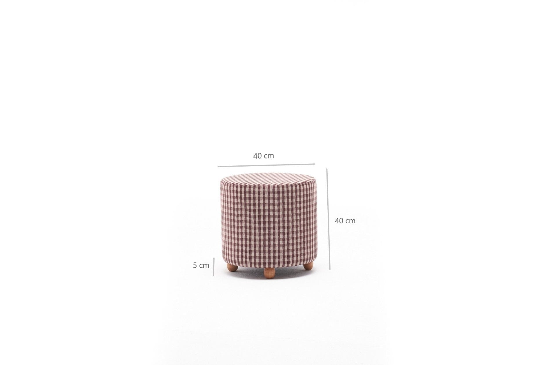 Pouf in tessuto Vera Round Multicolore (6)