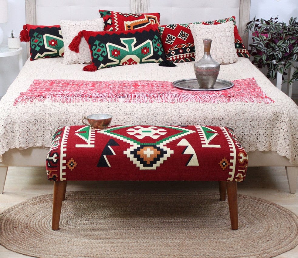 Pouf in tessuto Vezir Patch I Multicolore (3)