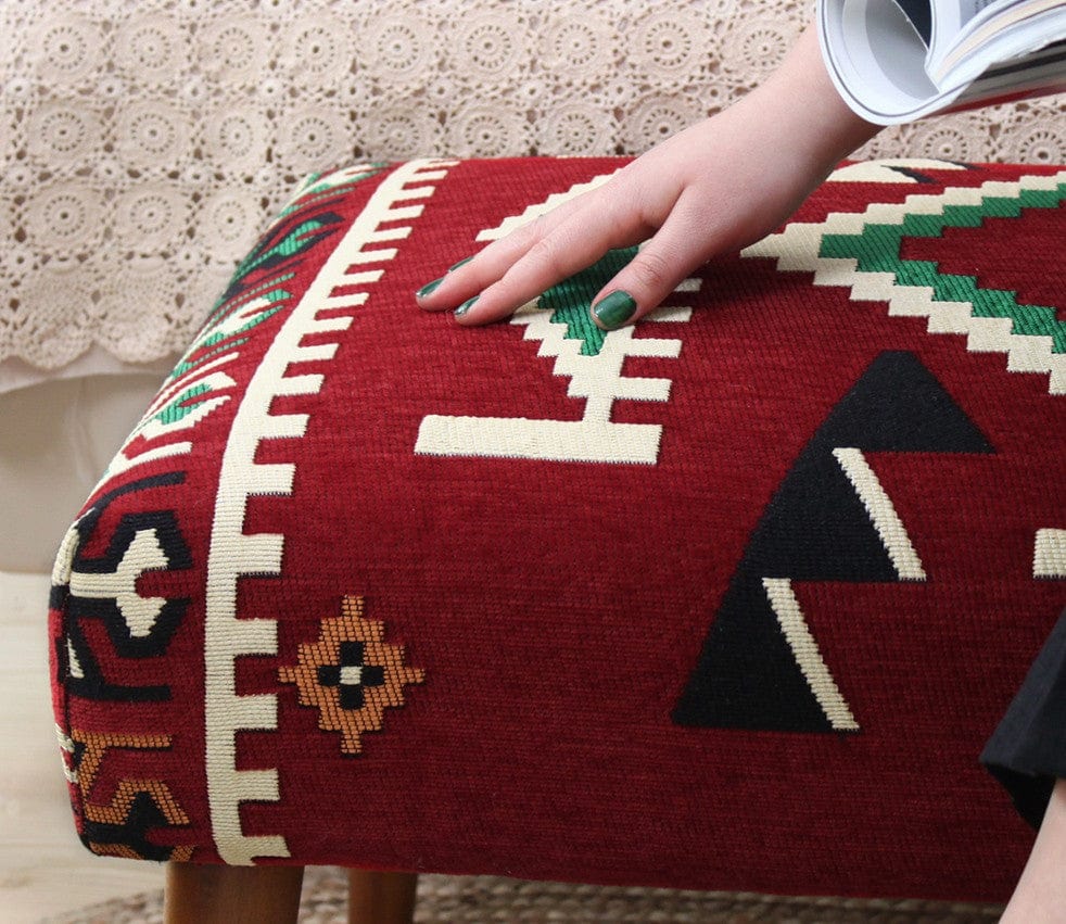 Pouf in tessuto Vezir Patch I Multicolore (6)