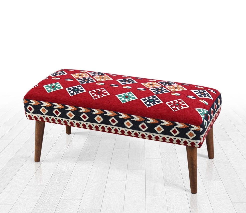 Pouf in tessuto Vezir Patch III Multicolore