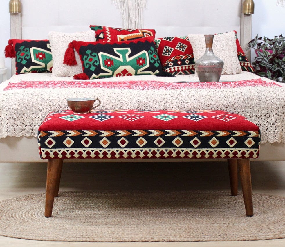 Pouf in tessuto Vezir Patch III Multicolore (3)