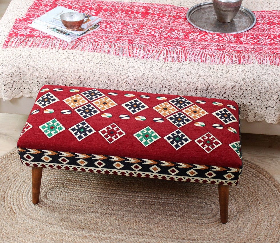 Pouf in tessuto Vezir Patch III Multicolore (6)