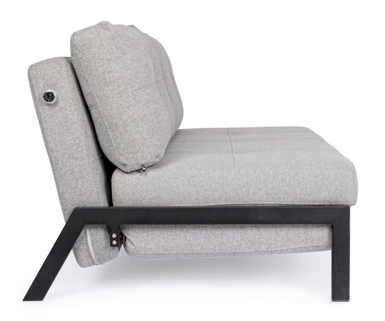 Bizzotto Divano Letto 2 posti in tessuto Hayden Grigio