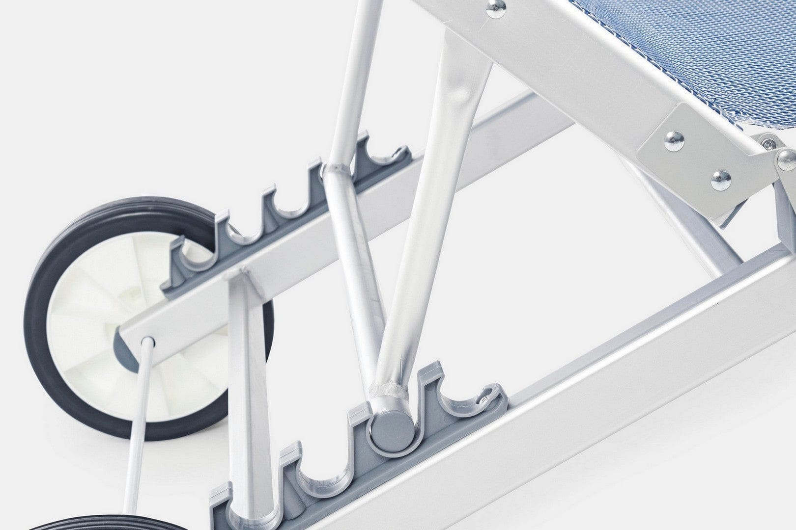 Lettino pieghevole da giardino Cross Text Blu (8)