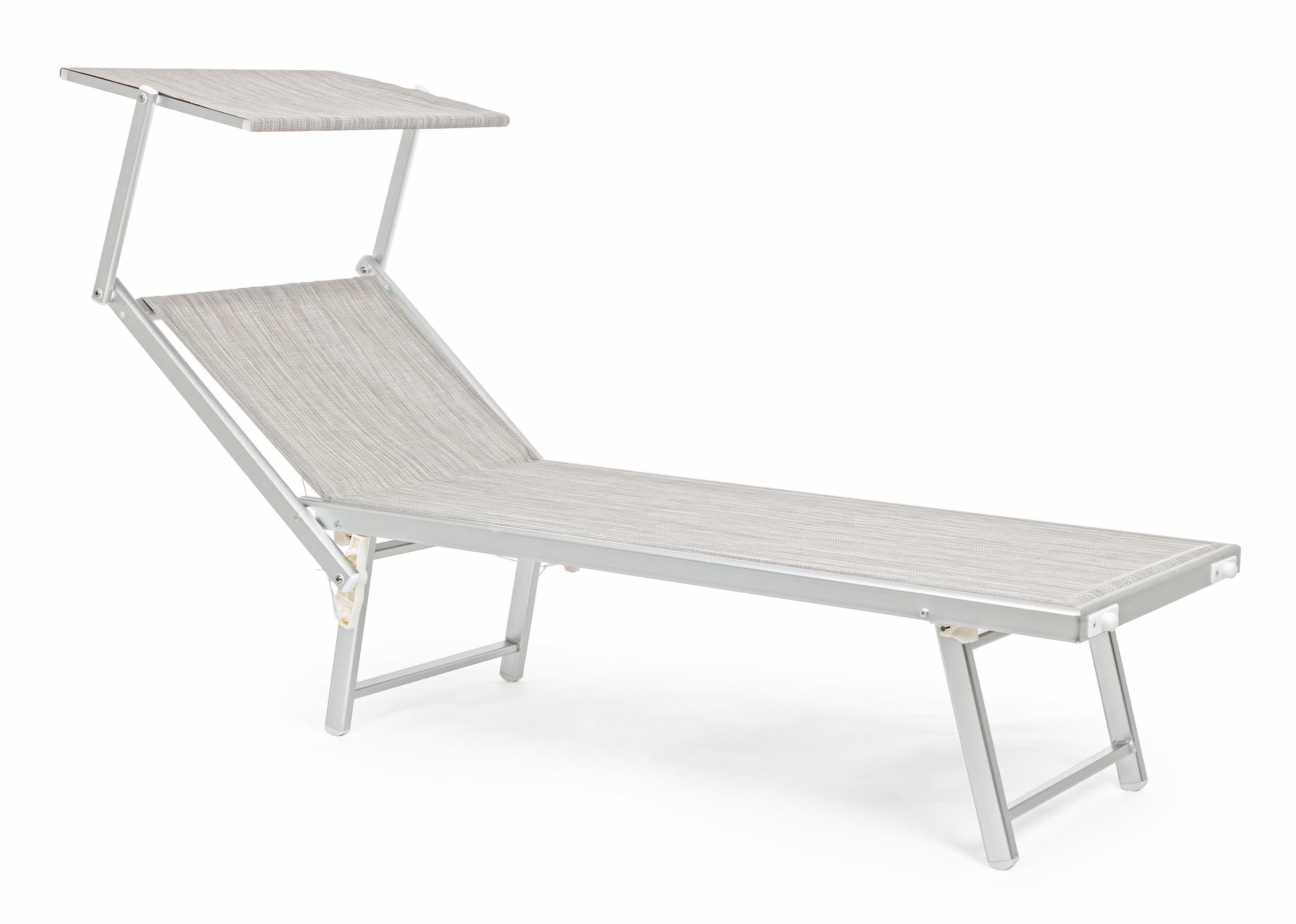 Lettino pieghevole da giardino Ocean Grigio