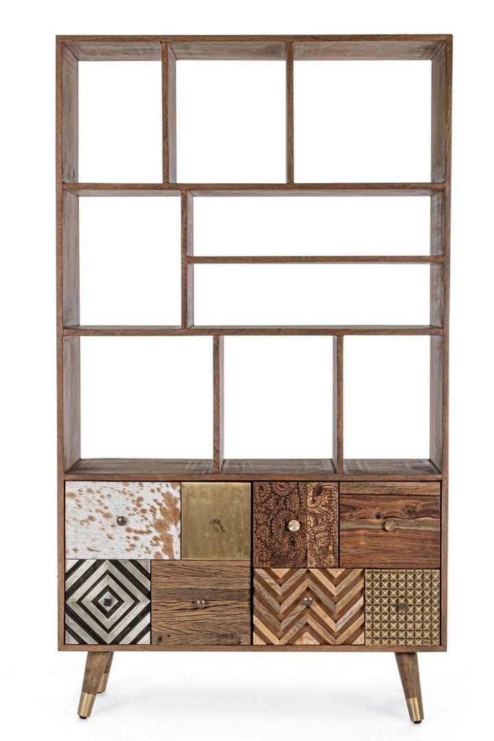 Libreria con 2 ante Dhaval Naturale (1)