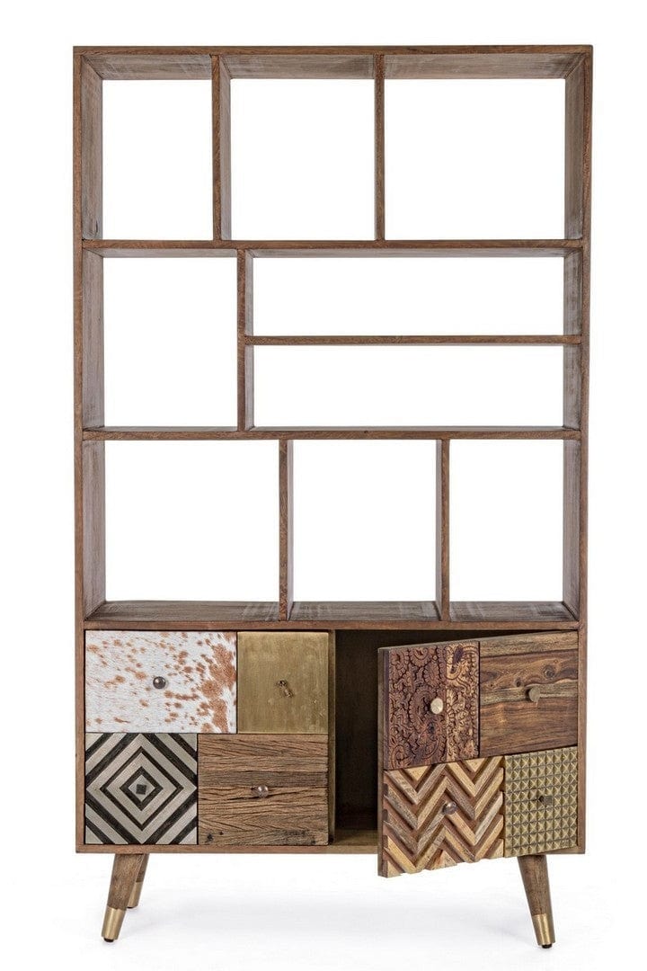 Libreria con 2 ante Dhaval Naturale (2)