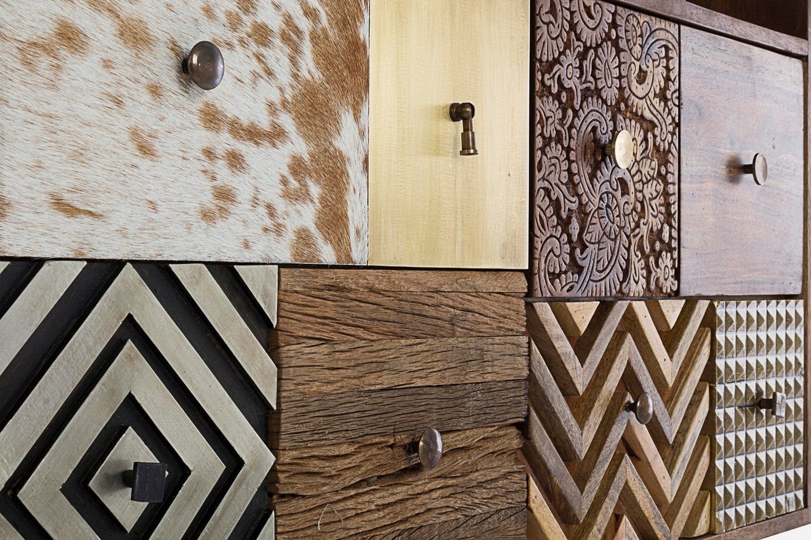 Libreria con 2 ante Dhaval Naturale (3)