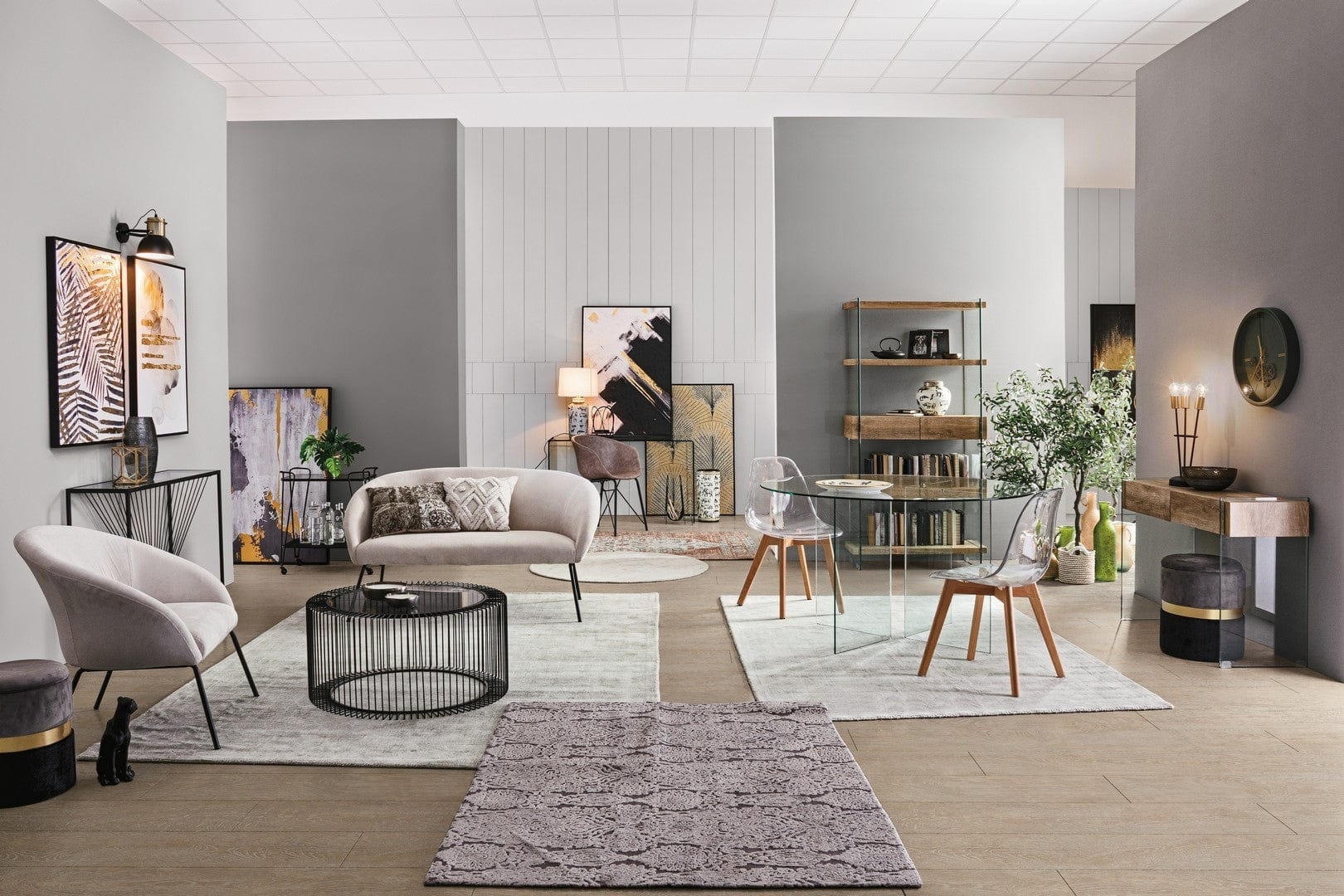 Libreria con 2 cassetti Kenya Naturale (2)