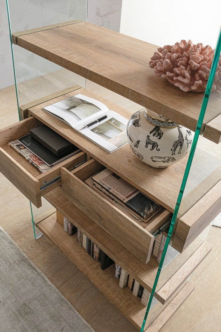 Libreria con 2 cassetti Kenya Naturale (5)