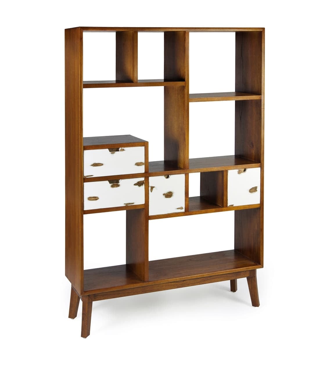 Libreria con 4 cassetti Nordic Noce