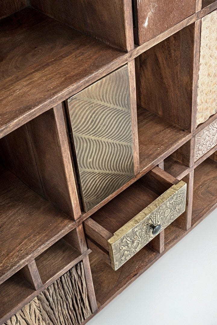 Libreria con 7 cassetti e 10 ante Dhaval Naturale (4)