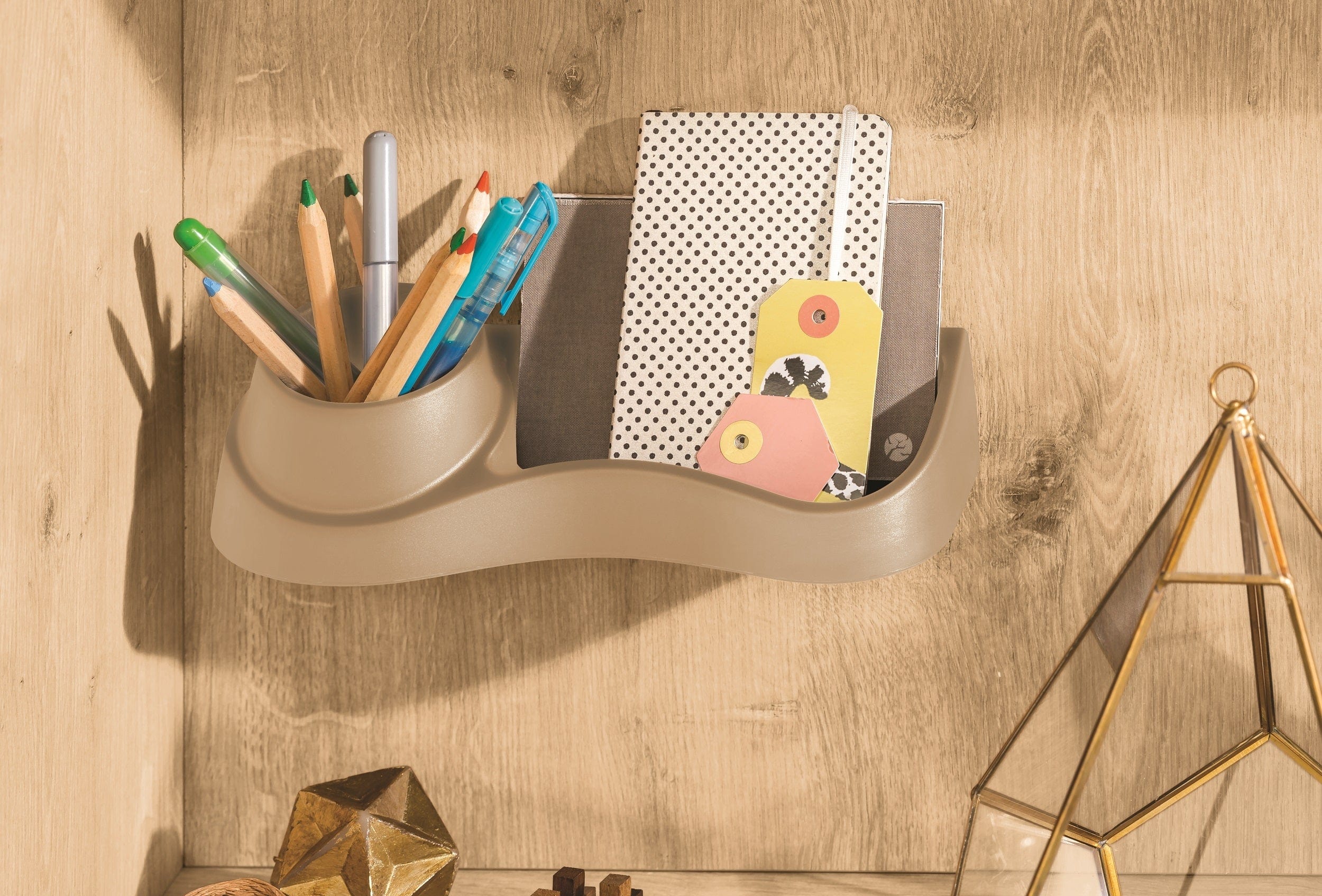 Libreria pensile in paglia, per ragazzi, Mocha Natur, l107xL28xH92 cm (4)