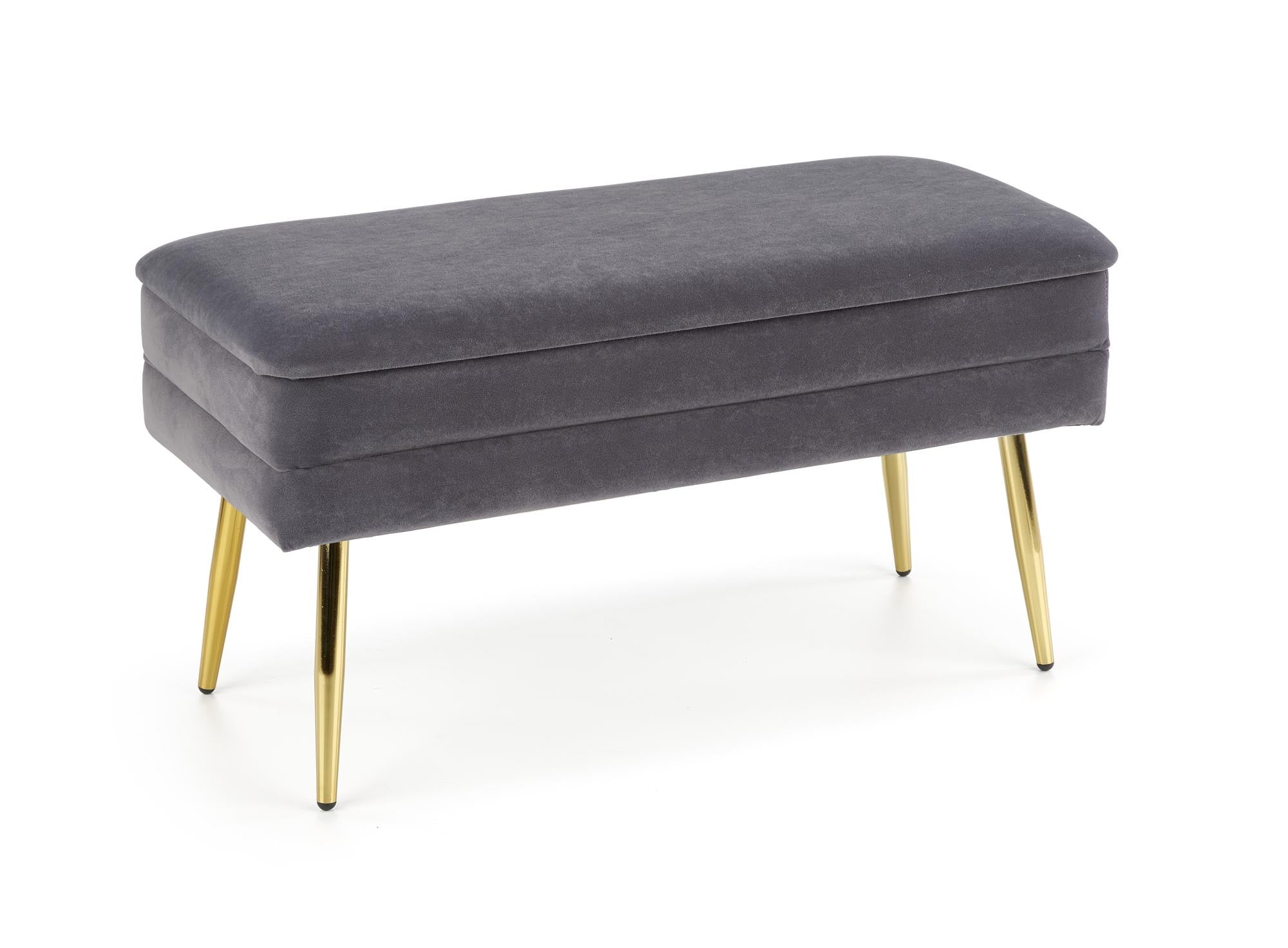 Halmar Panca con contenitore in velluto Velante Grigio
