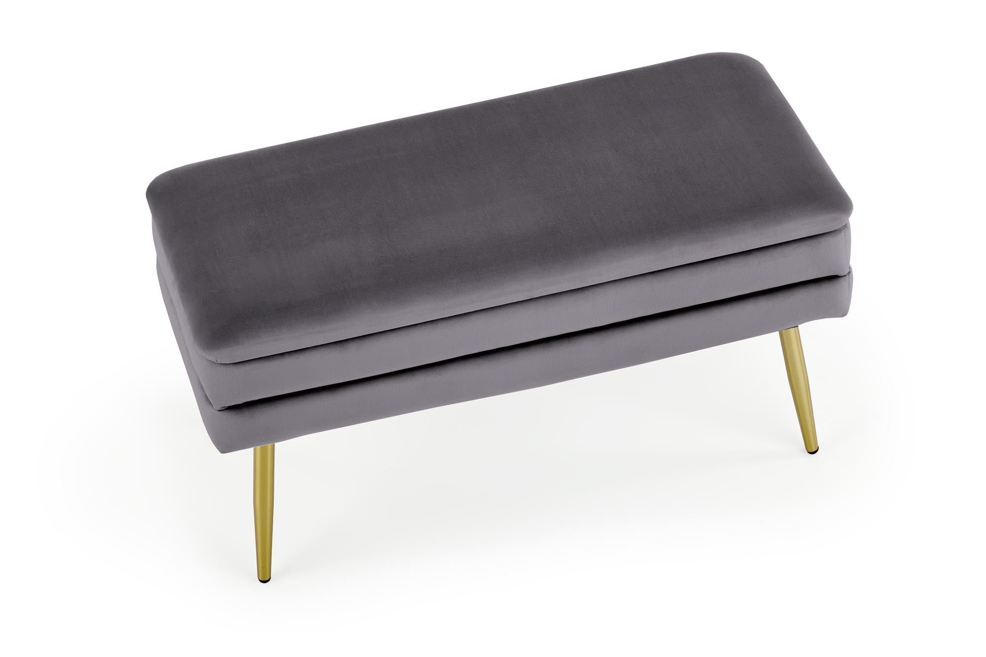Halmar Panca con contenitore in velluto Velante Grigio