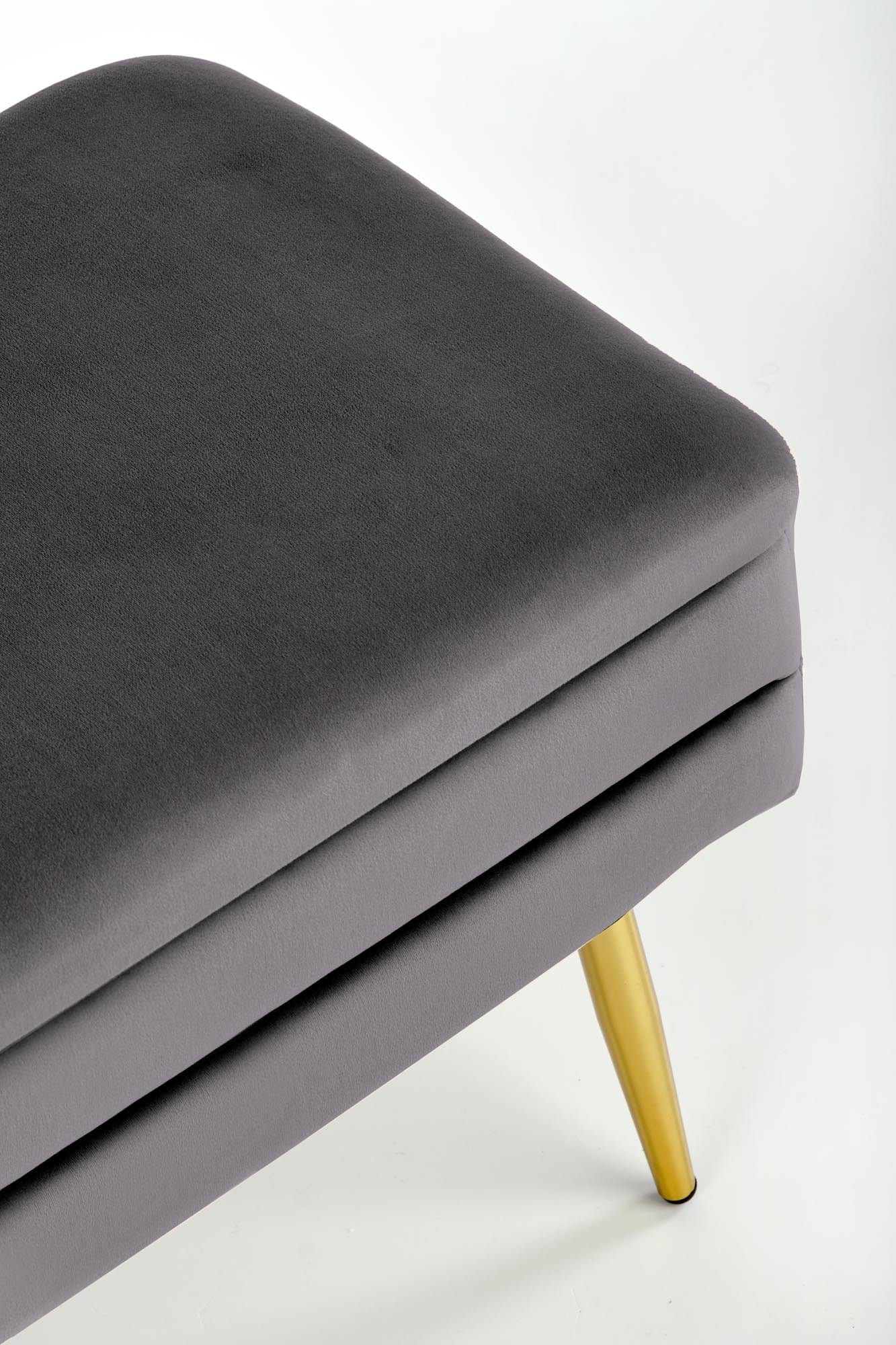 Halmar Panca con contenitore in velluto Velante Grigio