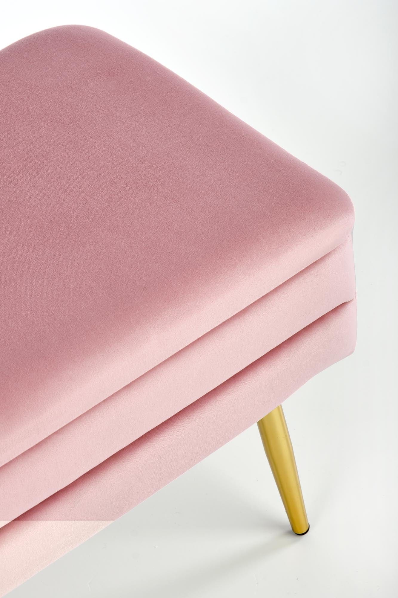 Halmar Panca con contenitore in velluto Velante Rosa