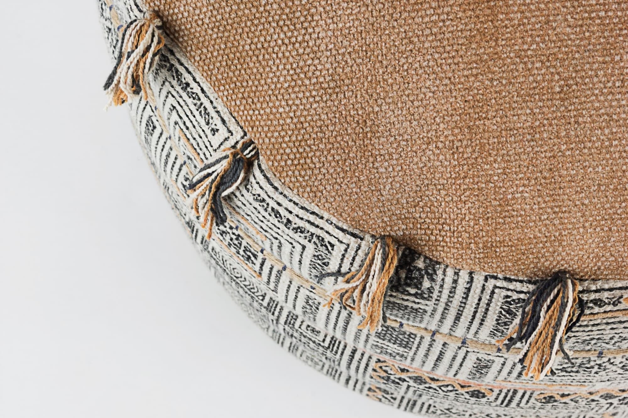 Bizzotto Pouf in tessuto Tilak Desert Beige