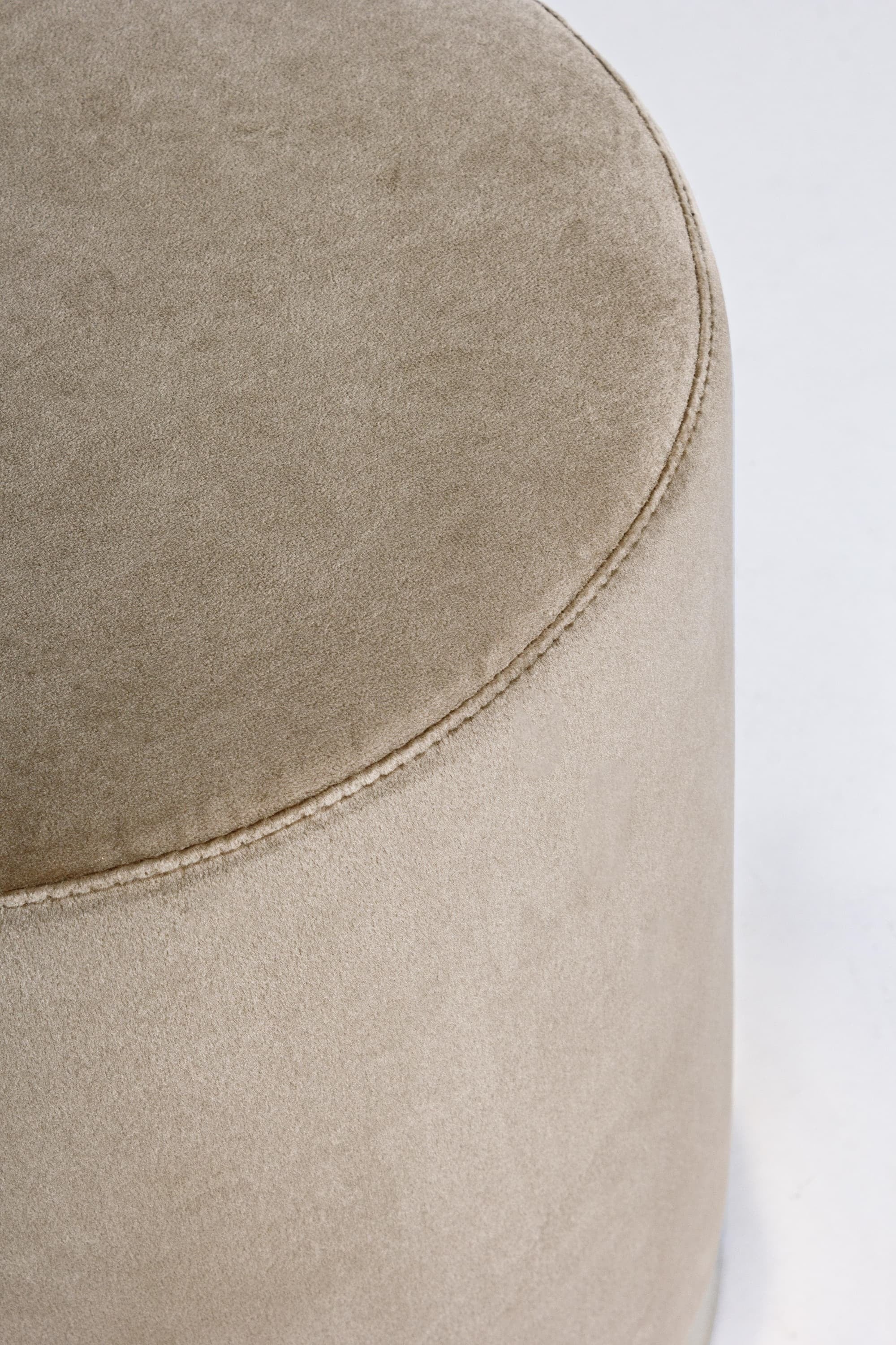 Bizzotto Pouf in velluto Lucilla Beige