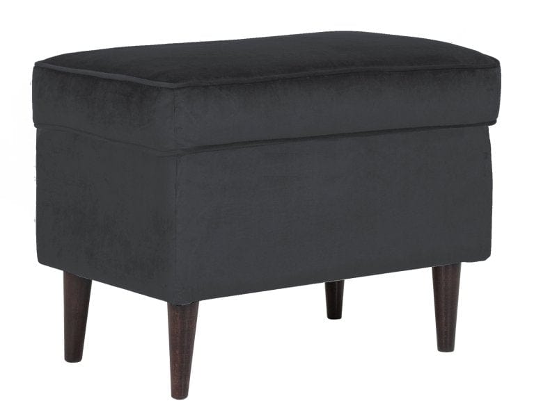 Signal Pouf in velluto Roen Nero