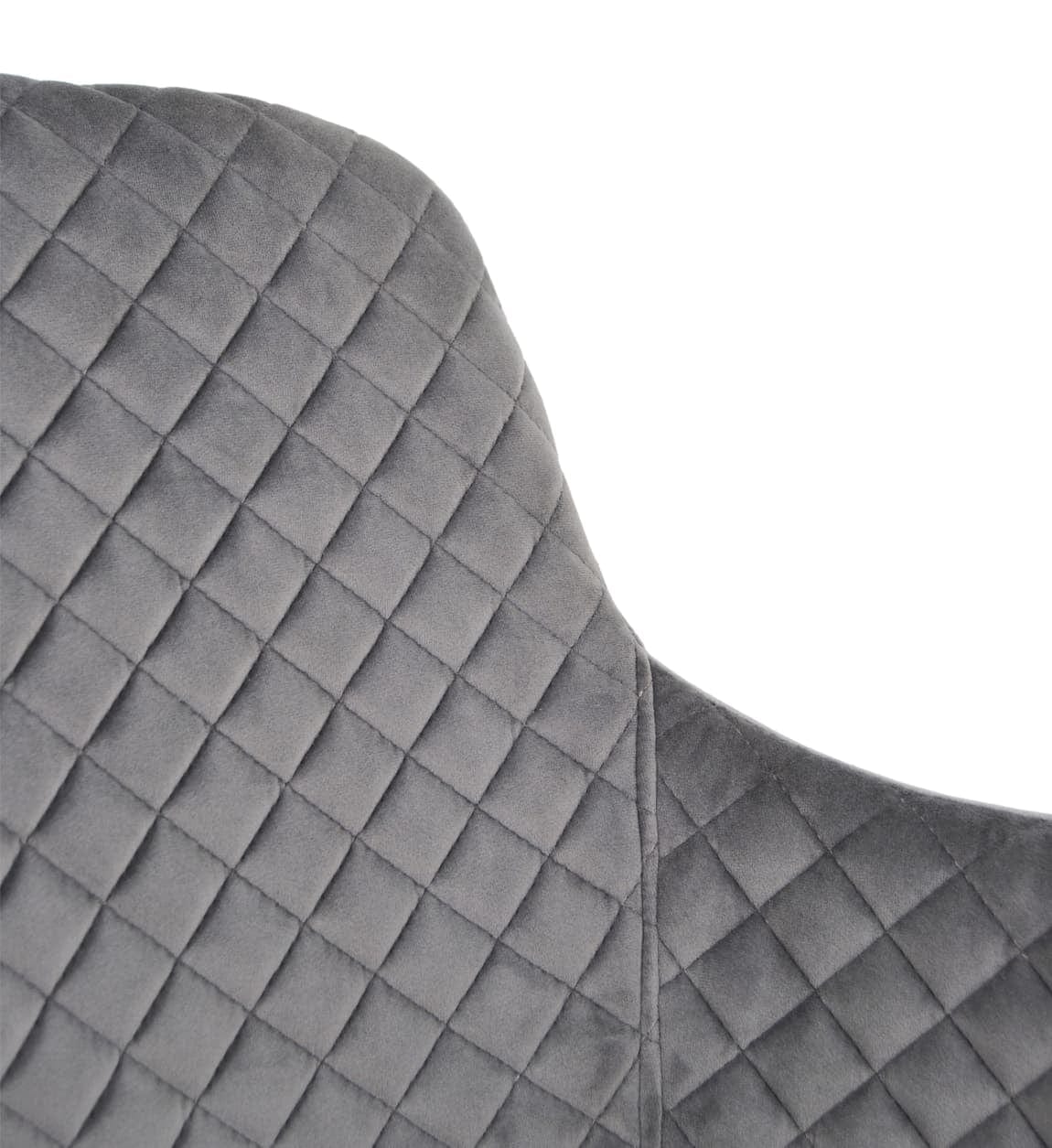 Sedia da pranzo in velluto Melissa Grigio (3)